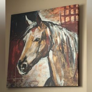 SOLD - Modern horse canvas